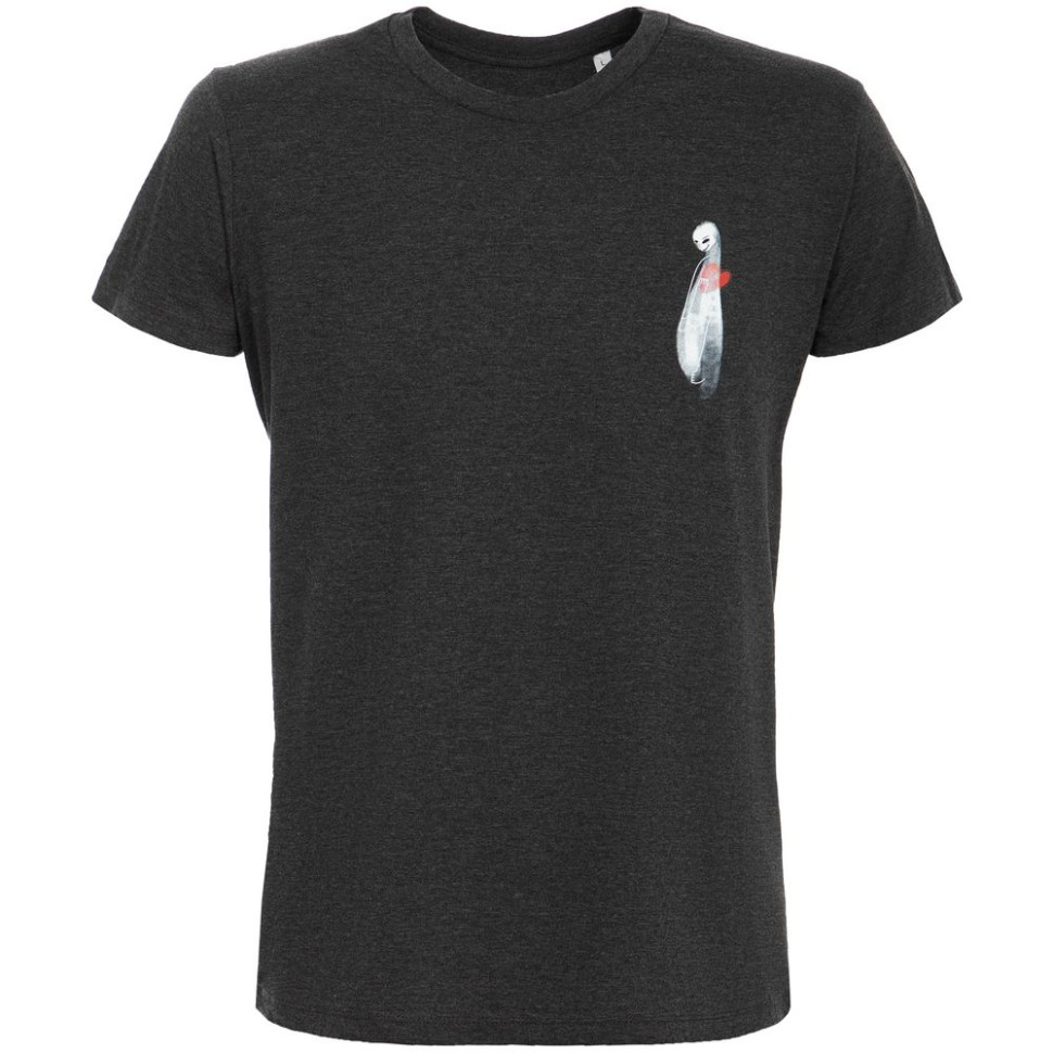 Футболка приталенная Ghost of Love, черный меланж Футболка приталенная Ghost of Love, черный меланж