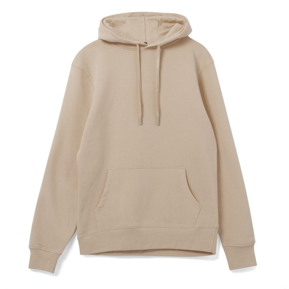Толстовка с капюшоном унисекс Hoodie, бежевая Толстовка с капюшоном унисекс Hoodie, бежевая