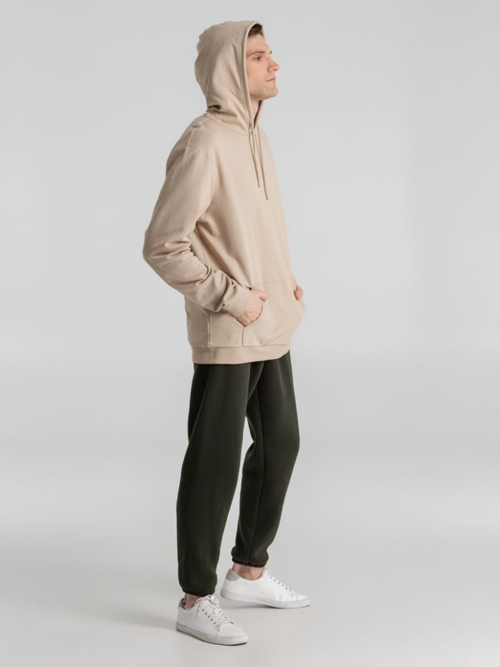 Толстовка с капюшоном унисекс Hoodie, бежевая Толстовка с капюшоном унисекс Hoodie, бежевая