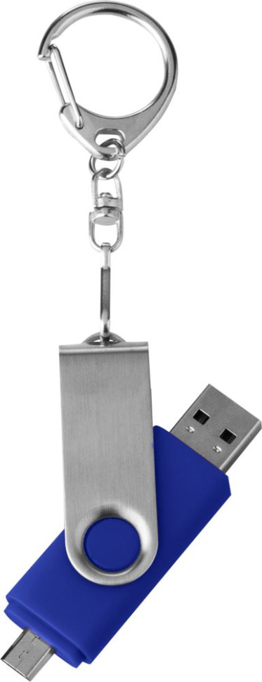 Флешка Double Twist 16 Гб синяя Флешка Double Twist 16 Гб синяя