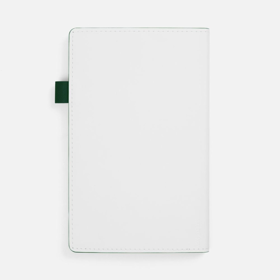 Ежедневник White Shall, недатированный, бело-зеленый
