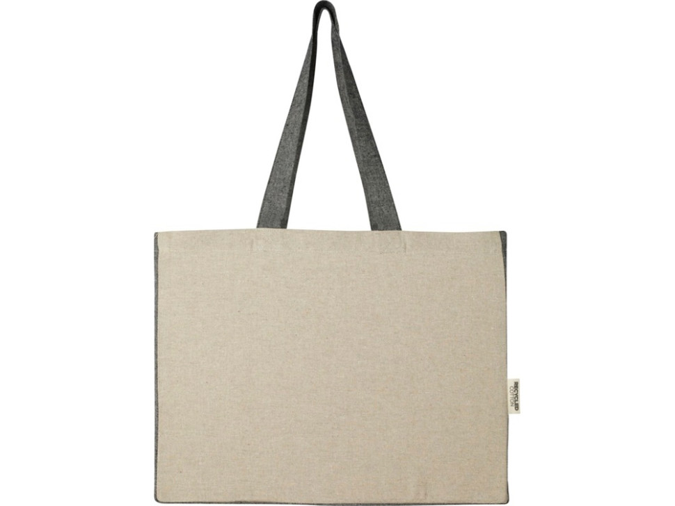 Эко-сумка Pheebs с дном клинчиком и контрастными сторонами