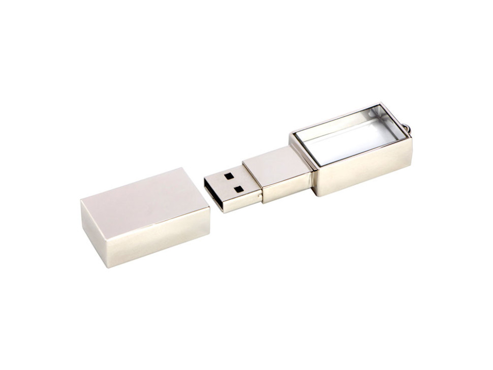 USB 2.0- флешка на 64 Гб кристалл в металле