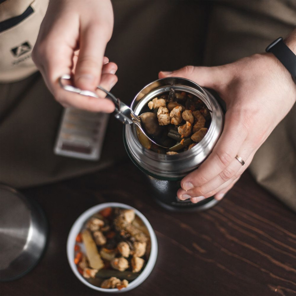 Термос для еды в чехле «Арктика 600», зеленый Термос для еды в чехле «Арктика 600», зеленый