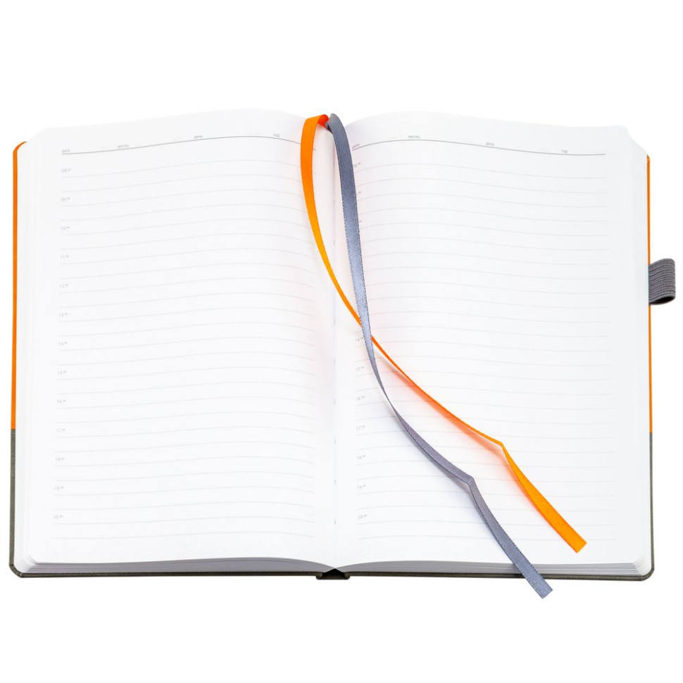 Ежедневник Horizon, недатированный, серый с оранжевым Ежедневник Horizon, недатированный, серый с оранжевым