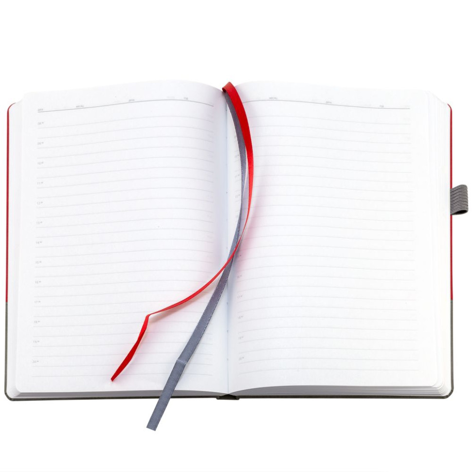 Ежедневник Horizon, недатированный, серый с красным Ежедневник Horizon, недатированный, серый с красным