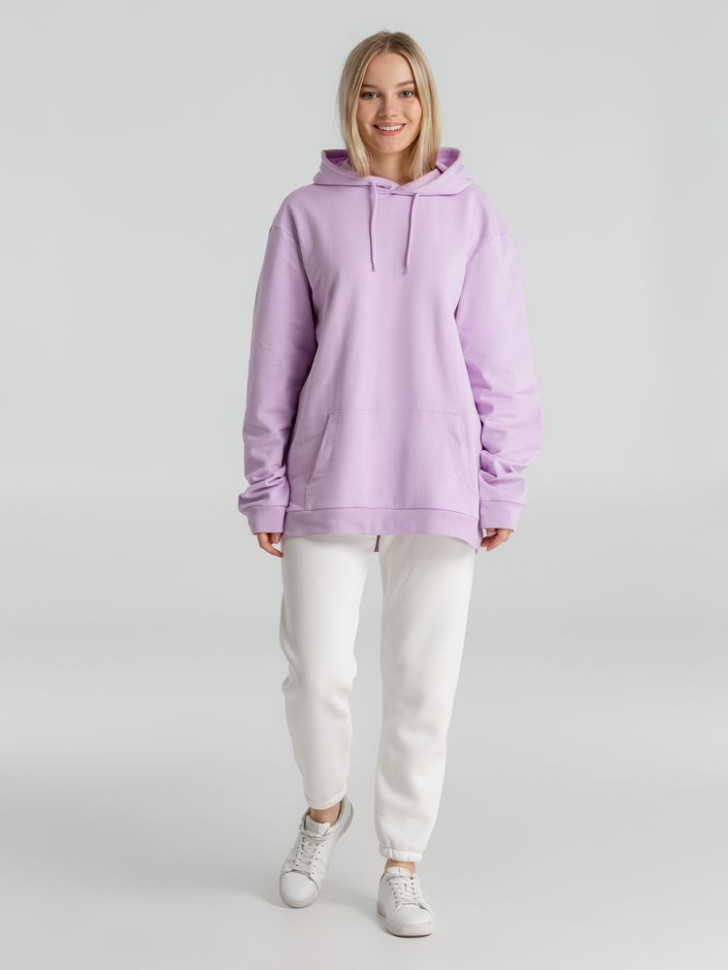 Толстовка с капюшоном унисекс Hoodie, сиреневая Толстовка с капюшоном унисекс Hoodie, сиреневая