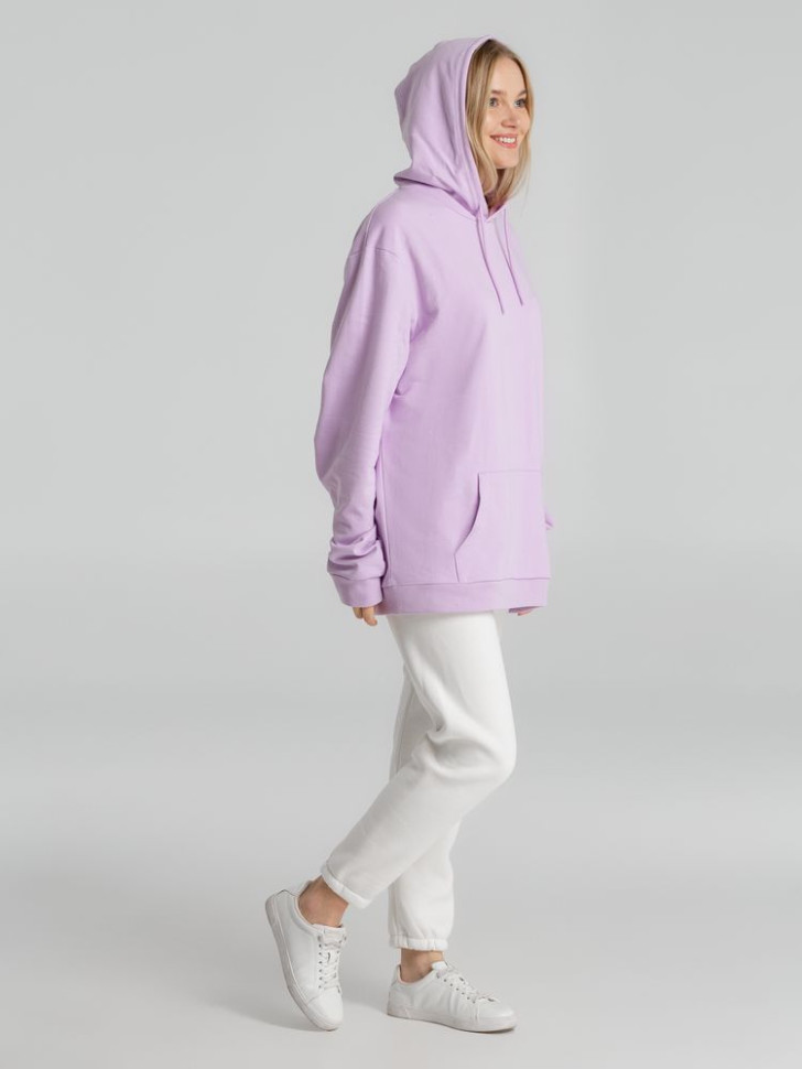 Толстовка с капюшоном унисекс Hoodie, сиреневая Толстовка с капюшоном унисекс Hoodie, сиреневая
