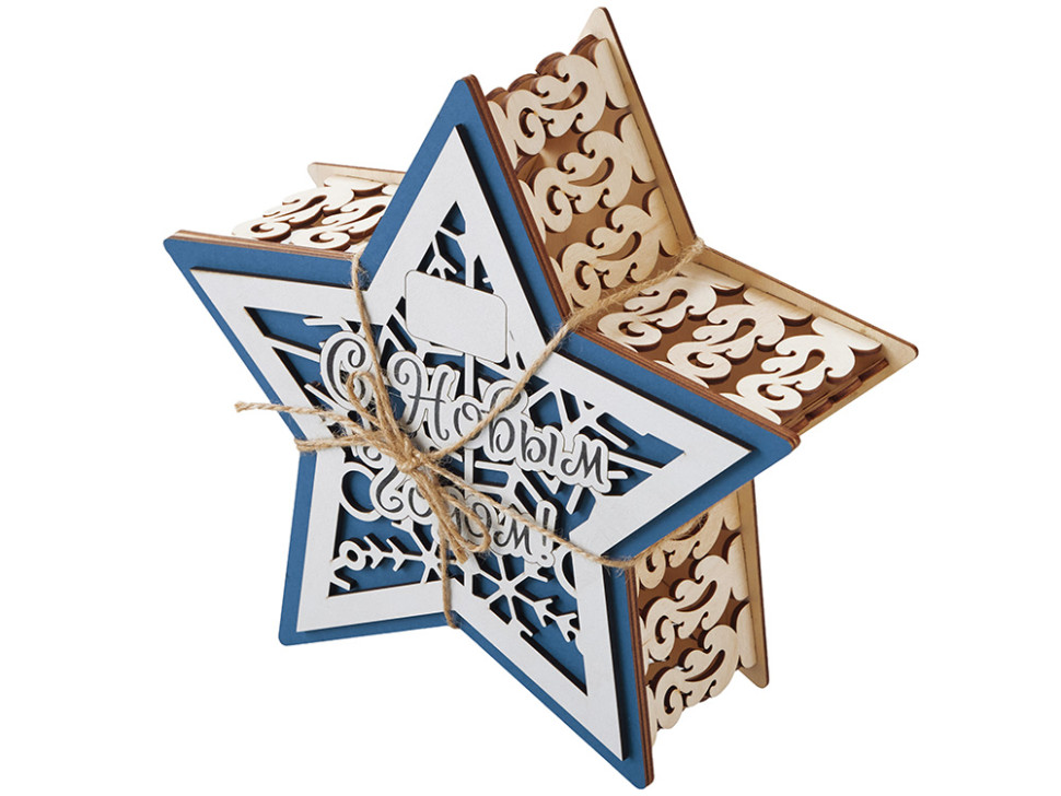 Шкатулка из фанеры в виде звезды Asteris Шкатулка из фанеры в виде звезды Asteris