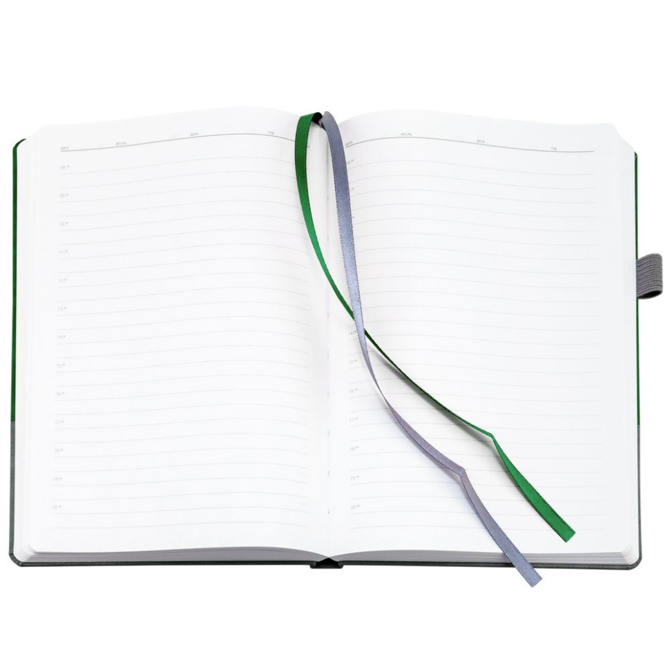 Ежедневник Horizon, недатированный, серый с зеленым Ежедневник Horizon, недатированный, серый с зеленым