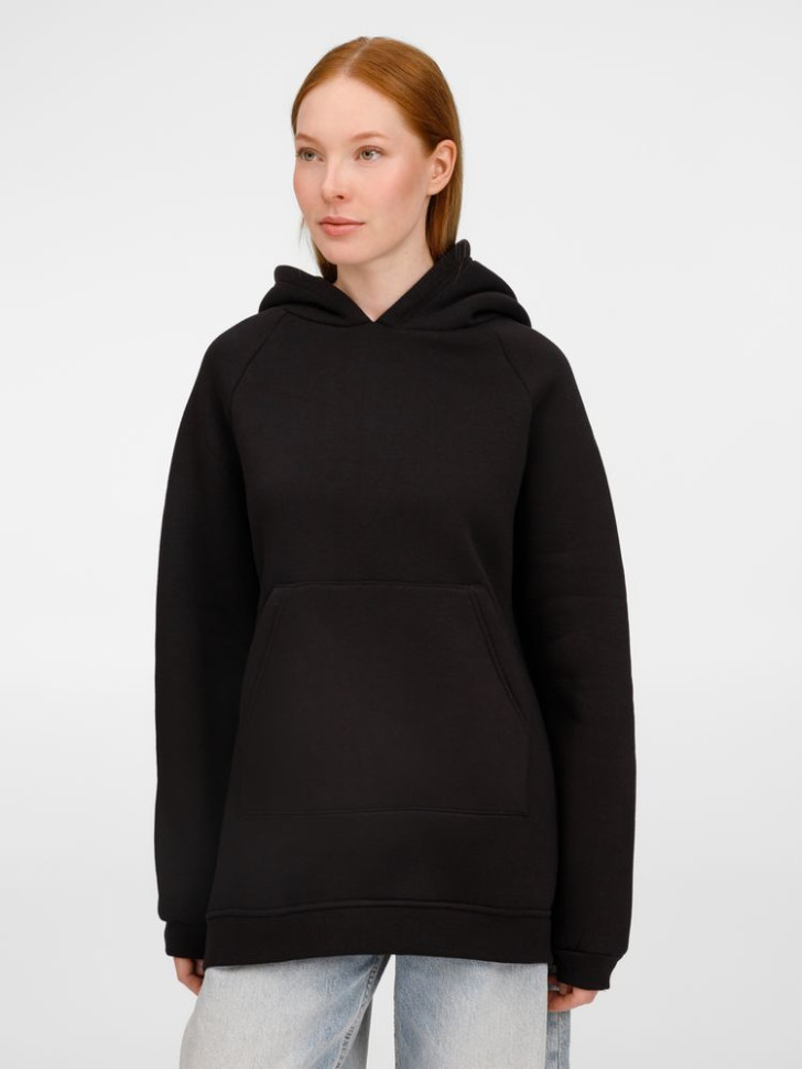 Худи унисекс оверсайз Easy Street, черное