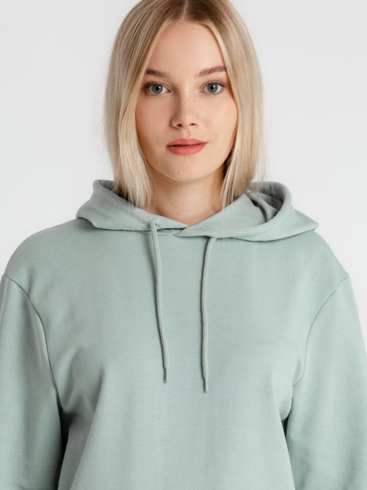 Толстовка с капюшоном унисекс Hoodie, серо-зеленая Толстовка с капюшоном унисекс Hoodie, серо-зеленая