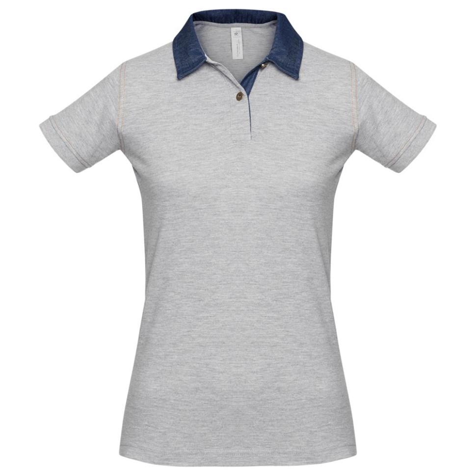 Рубашка поло женская DNM Forward серый меланж Рубашка поло женская DNM Forward серый меланж