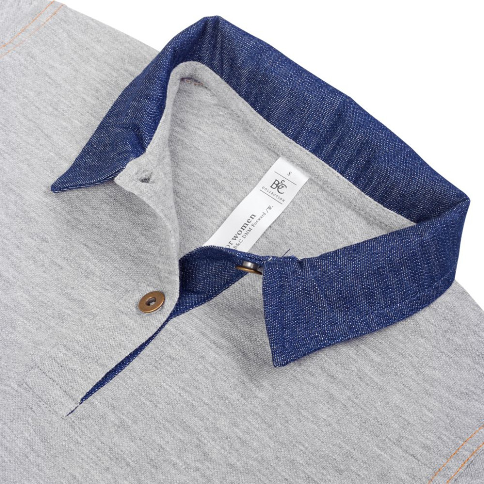 Рубашка поло женская DNM Forward серый меланж Рубашка поло женская DNM Forward серый меланж