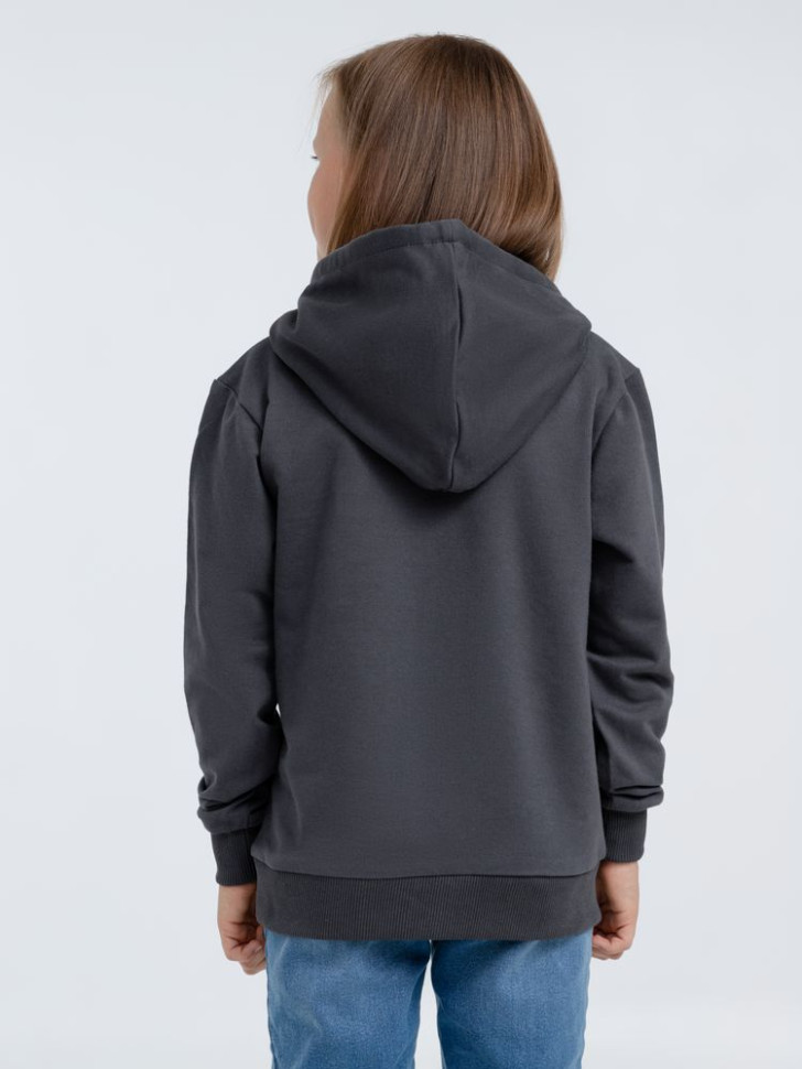 Толстовка с капюшоном детская Kirenga Kids, темно-серая (графит) Толстовка с капюшоном детская Kirenga Kids, темно-серая (графит)