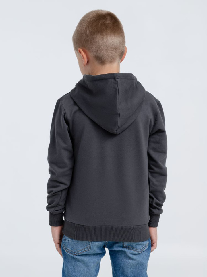Толстовка с капюшоном детская Kirenga Kids, темно-серая (графит) Толстовка с капюшоном детская Kirenga Kids, темно-серая (графит)