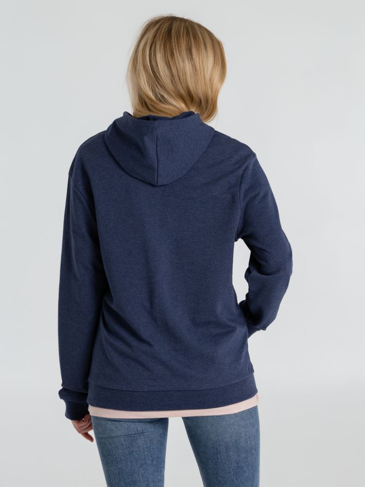Толстовка с капюшоном унисекс Hoodie, синий меланж Толстовка с капюшоном унисекс Hoodie, синий меланж