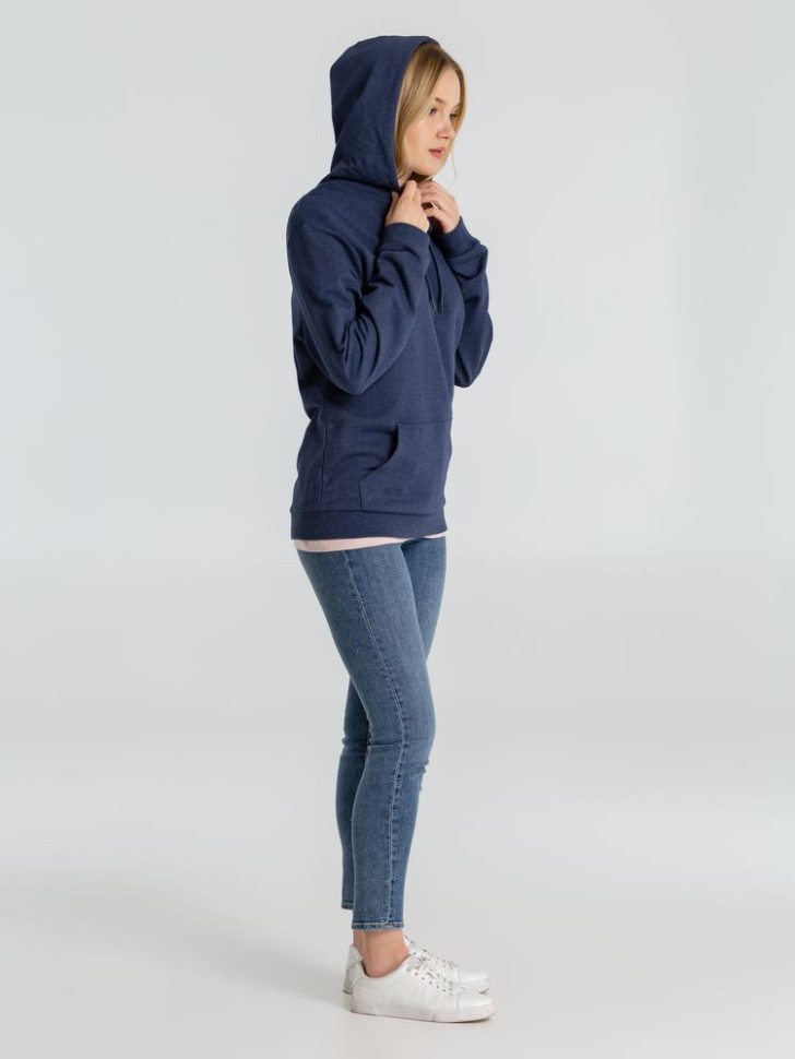 Толстовка с капюшоном унисекс Hoodie, синий меланж Толстовка с капюшоном унисекс Hoodie, синий меланж