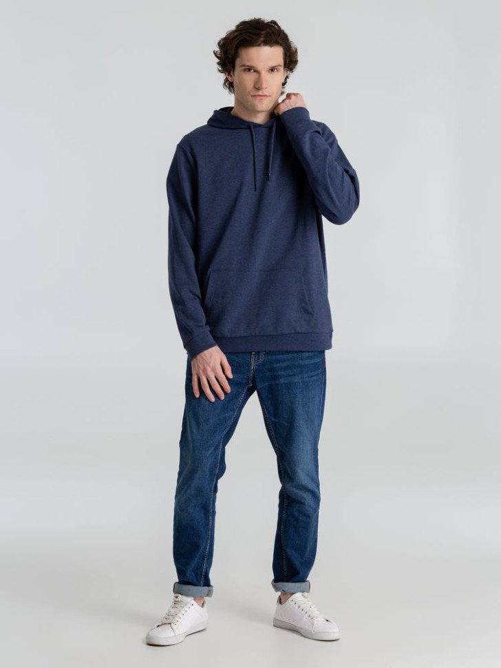 Толстовка с капюшоном унисекс Hoodie, синий меланж Толстовка с капюшоном унисекс Hoodie, синий меланж