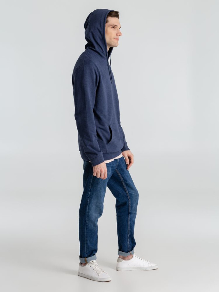 Толстовка с капюшоном унисекс Hoodie, синий меланж Толстовка с капюшоном унисекс Hoodie, синий меланж