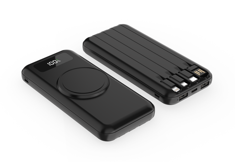 Внешний аккумулятор Authority с беспроводной зарядкой, 10000 Mah, чёрный