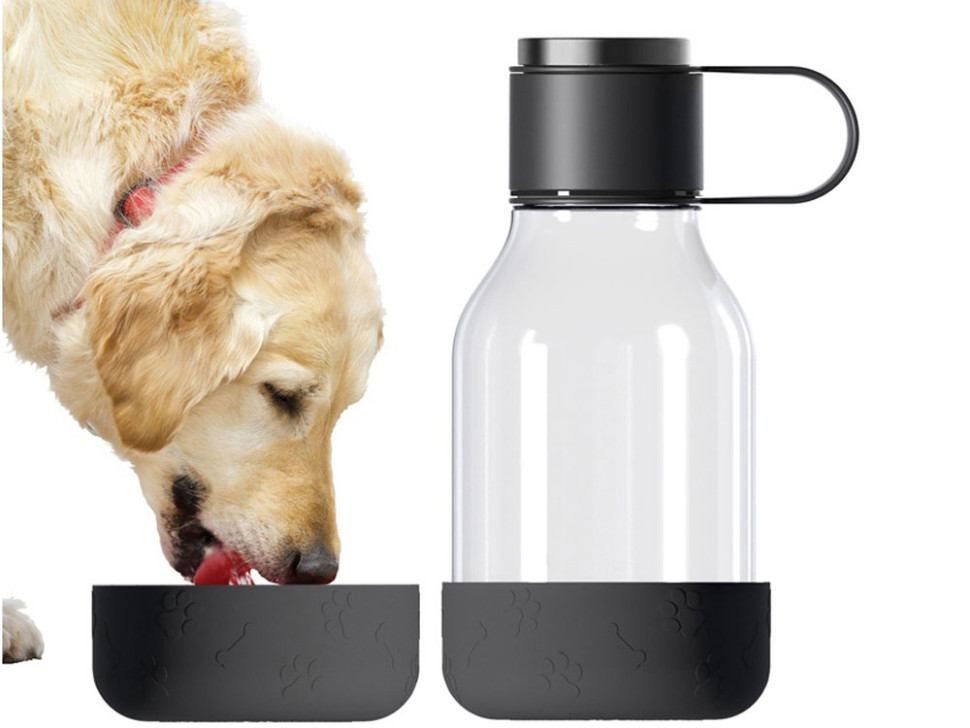 Бутылка для воды 2-в-1 Dog Bowl Bottle со съемной миской для питомцев, 1500 мл