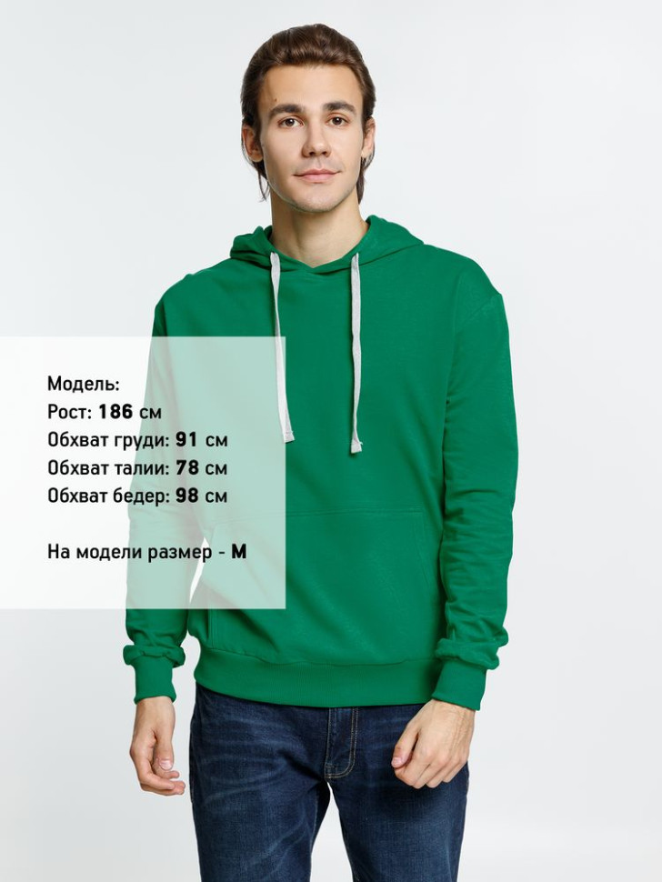 Толстовка с капюшоном Kirenga, зеленая Толстовка с капюшоном Kirenga, зеленая