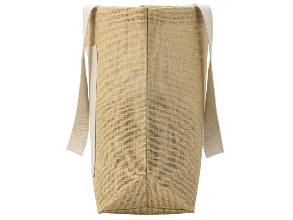 Сумка Jute джутовая с широким дном и карманом Сумка Jute джутовая с широким дном и карманом