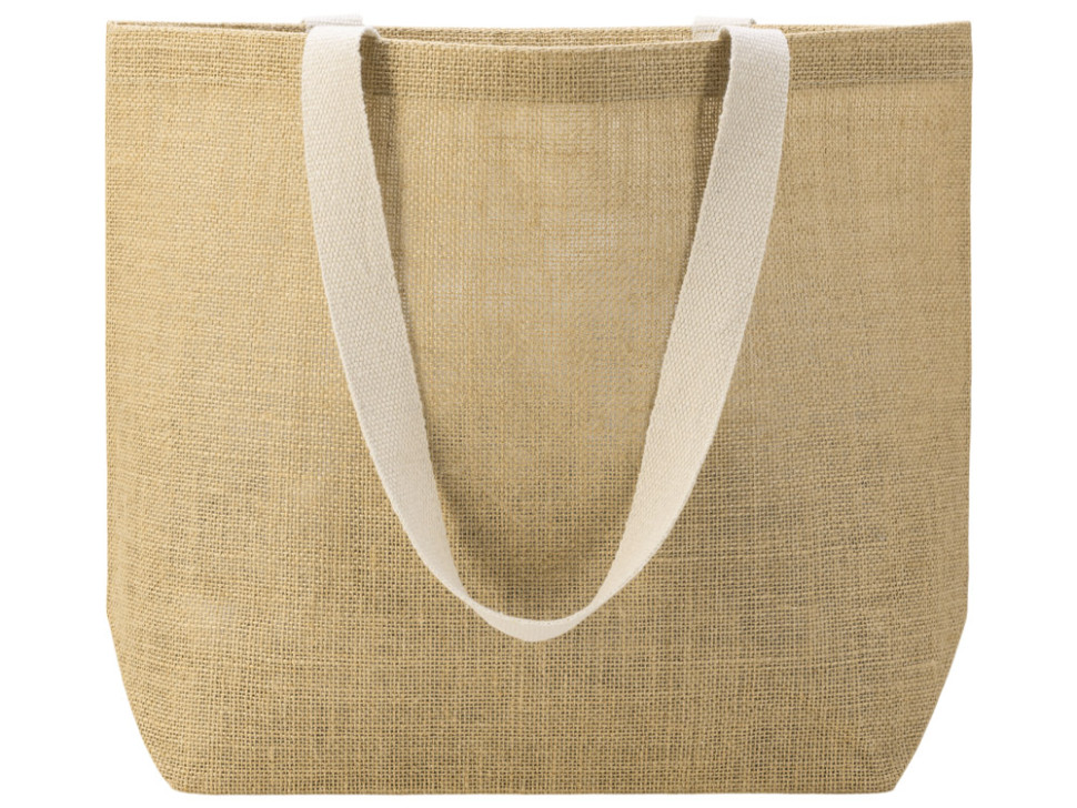 Сумка Jute джутовая с широким дном и карманом Сумка Jute джутовая с широким дном и карманом