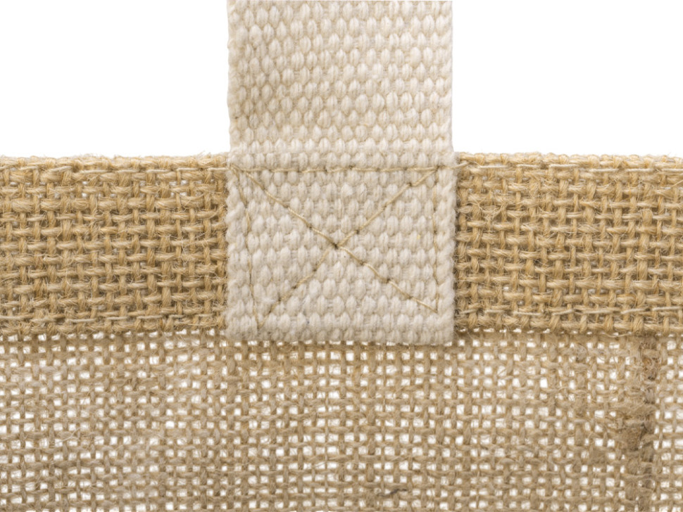 Сумка Jute джутовая с широким дном и карманом Сумка Jute джутовая с широким дном и карманом