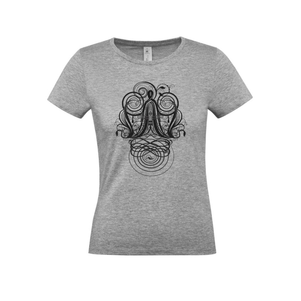 Футболка женская «Антиква А», серый меланж Футболка женская «Антиква А», серый меланж