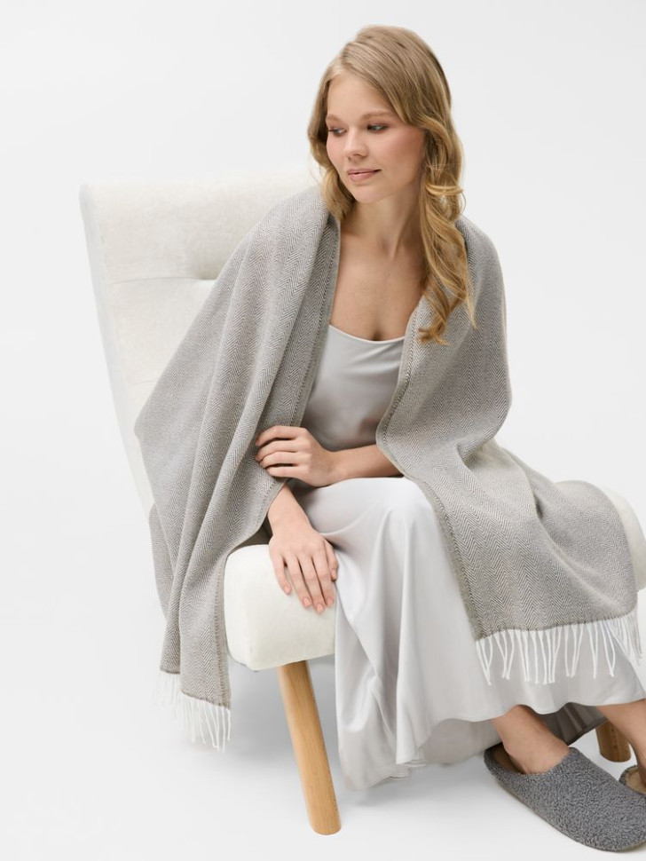 Плед «Гирвас», темно-бежевый