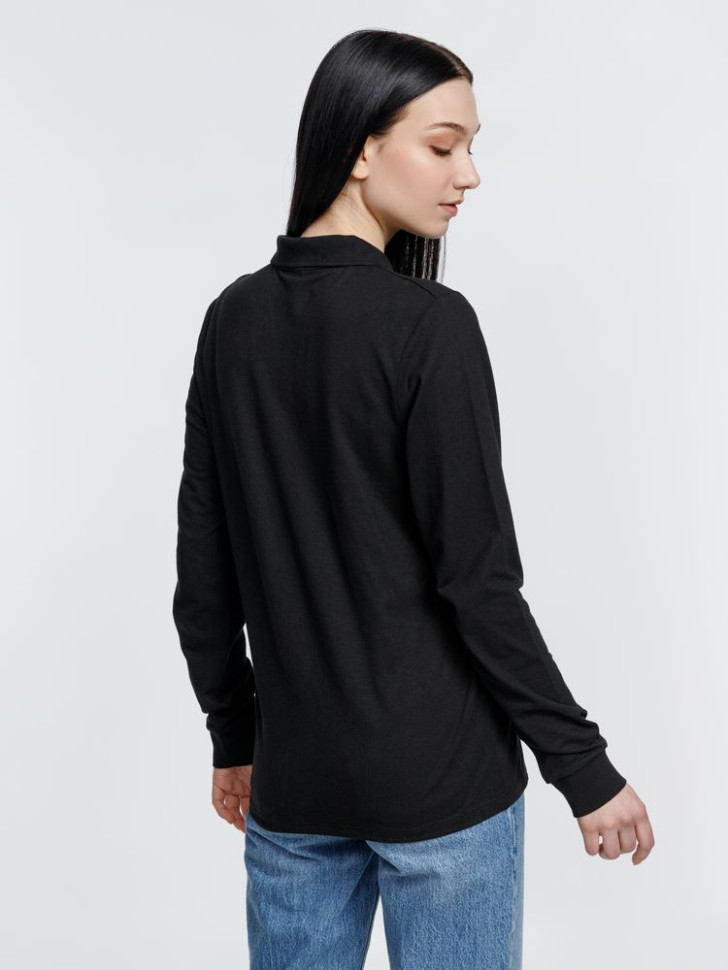 Рубашка поло с длинным рукавом Prime LSL, черная Рубашка поло с длинным рукавом Prime LSL, черная