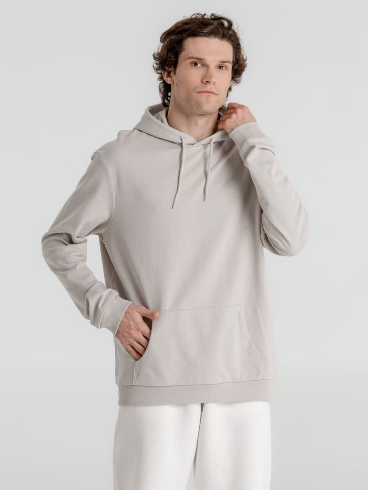 Толстовка с капюшоном унисекс Hoodie, дымчато-серая Толстовка с капюшоном унисекс Hoodie, дымчато-серая