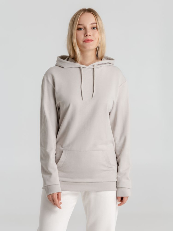 Толстовка с капюшоном унисекс Hoodie, дымчато-серая Толстовка с капюшоном унисекс Hoodie, дымчато-серая