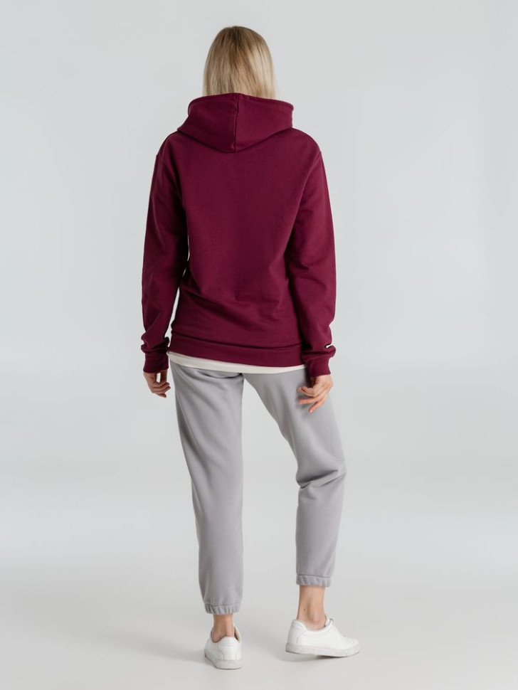 Толстовка с капюшоном унисекс Hoodie, бордовая Толстовка с капюшоном унисекс Hoodie, бордовая