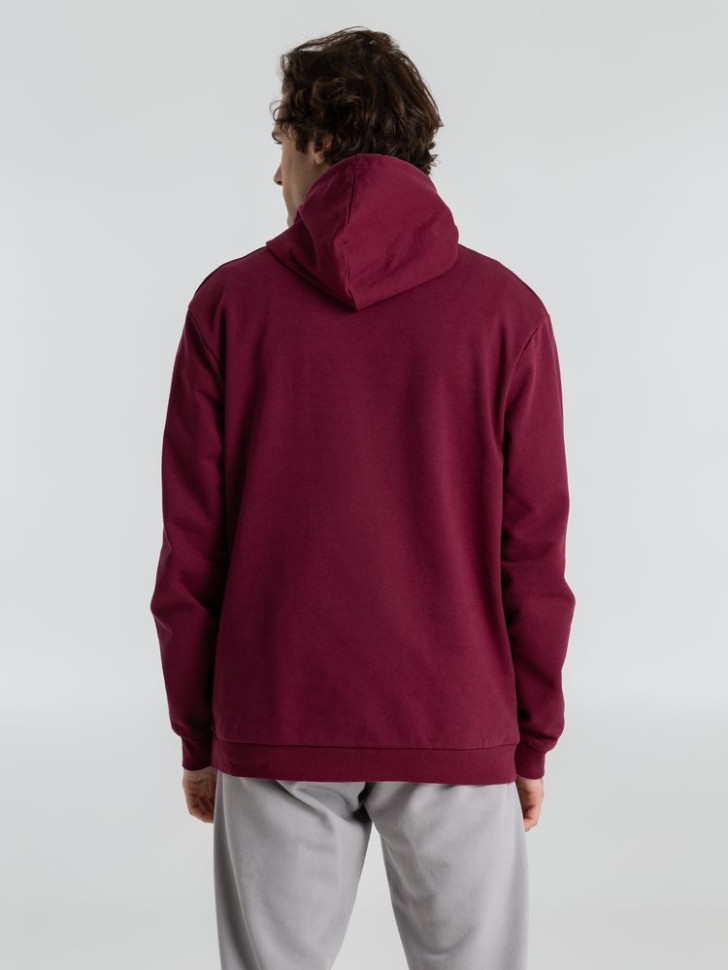 Толстовка с капюшоном унисекс Hoodie, бордовая Толстовка с капюшоном унисекс Hoodie, бордовая