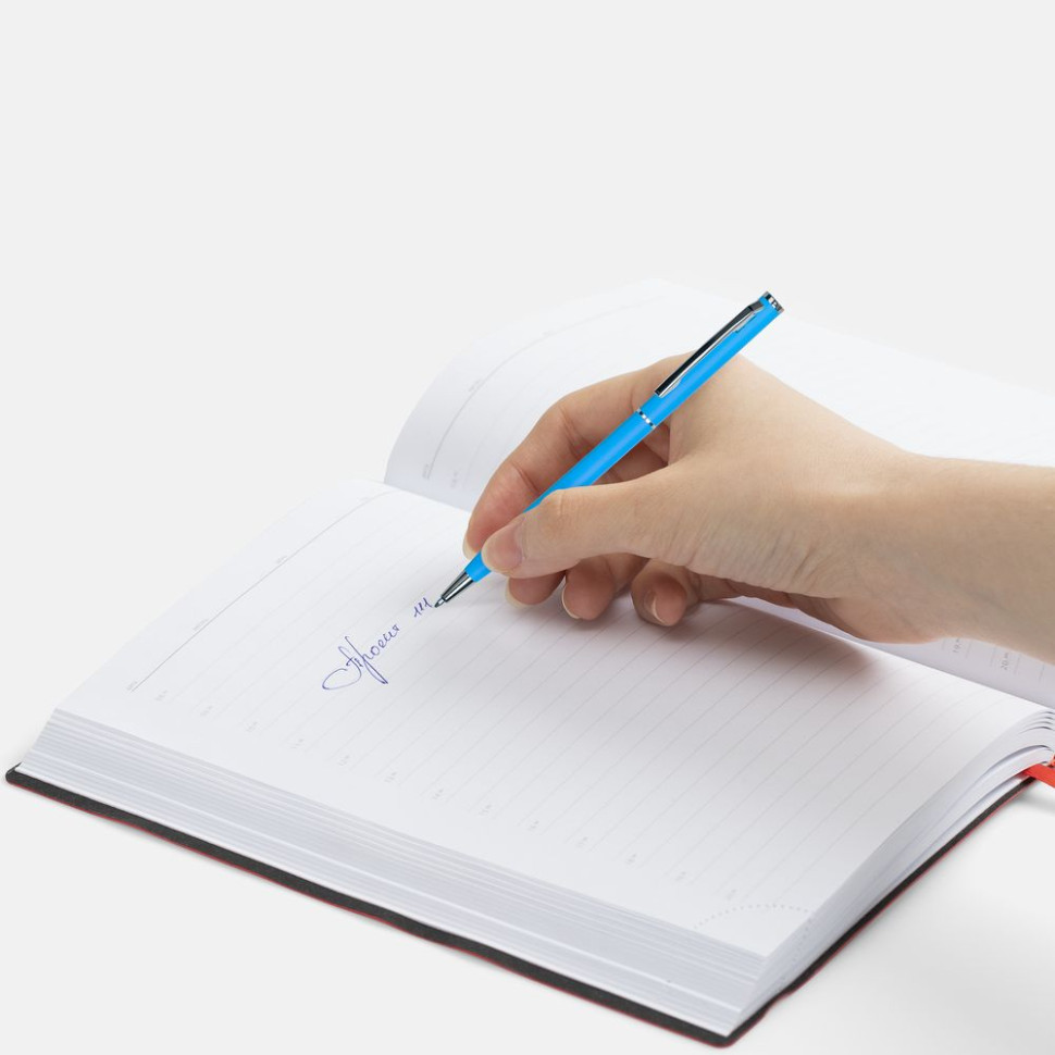 Ручка шариковая Hotel Chrome, ver.2, матовая голубая Ручка шариковая Hotel Chrome, ver.2, матовая голубая