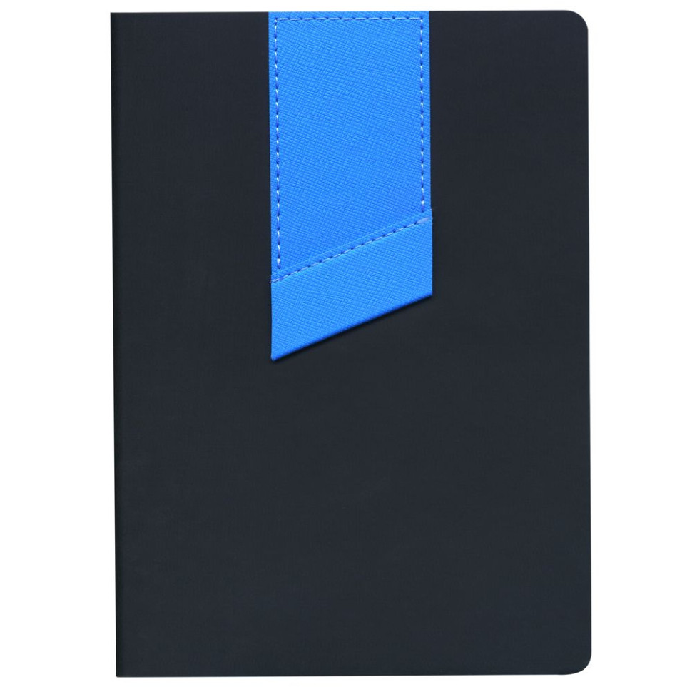 Ежедневник Bookmark, недатированный, черный с голубым Ежедневник Bookmark, недатированный, черный с голубым