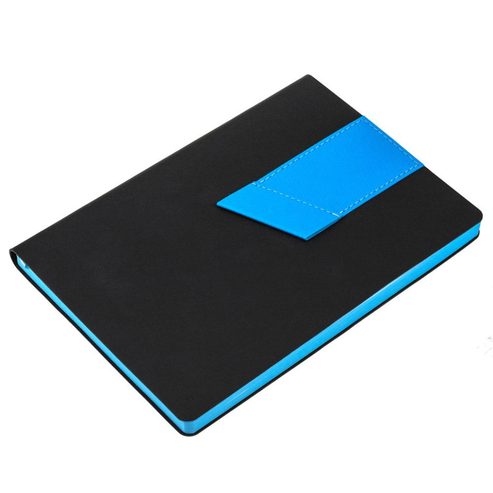 Ежедневник Bookmark, недатированный, черный с голубым Ежедневник Bookmark, недатированный, черный с голубым