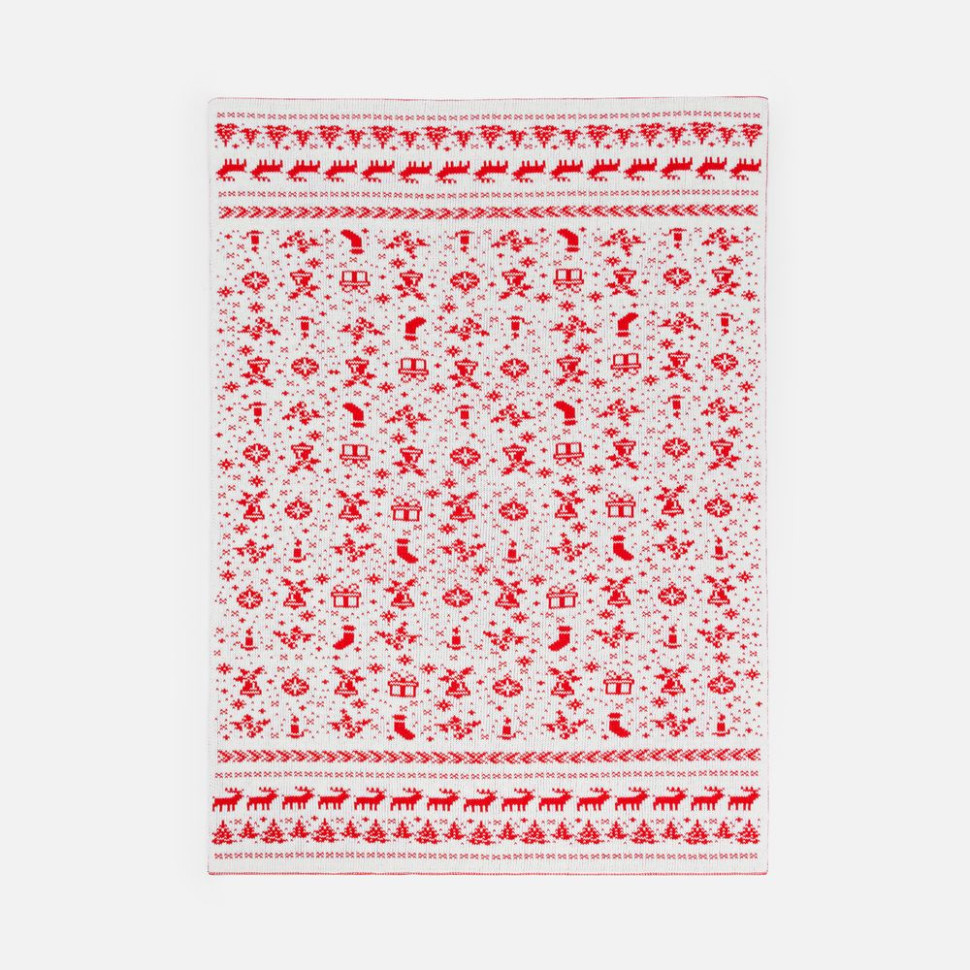 Плед Holidale, красный с молочным Плед Holidale, красный с молочным