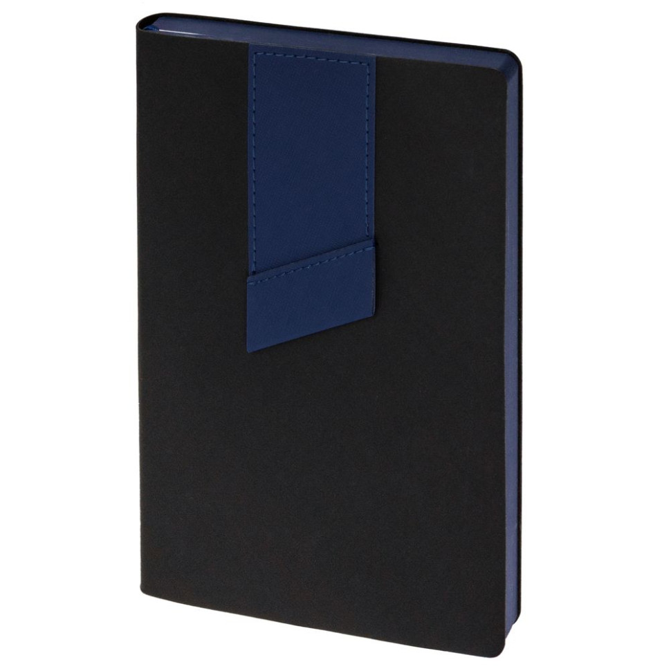 Ежедневник Bookmark, недатированный, черный с синим Ежедневник Bookmark, недатированный, черный с синим