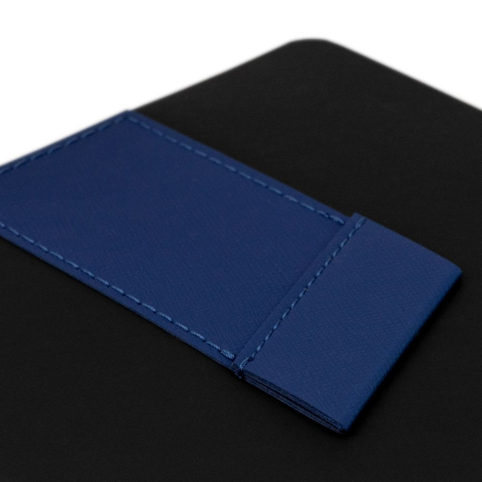 Ежедневник Bookmark, недатированный, черный с синим Ежедневник Bookmark, недатированный, черный с синим