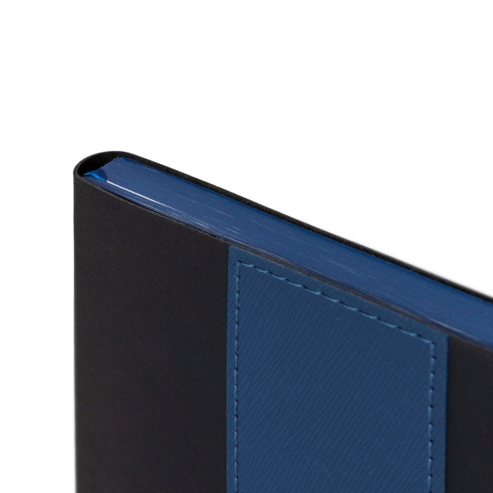 Ежедневник Bookmark, недатированный, черный с синим Ежедневник Bookmark, недатированный, черный с синим
