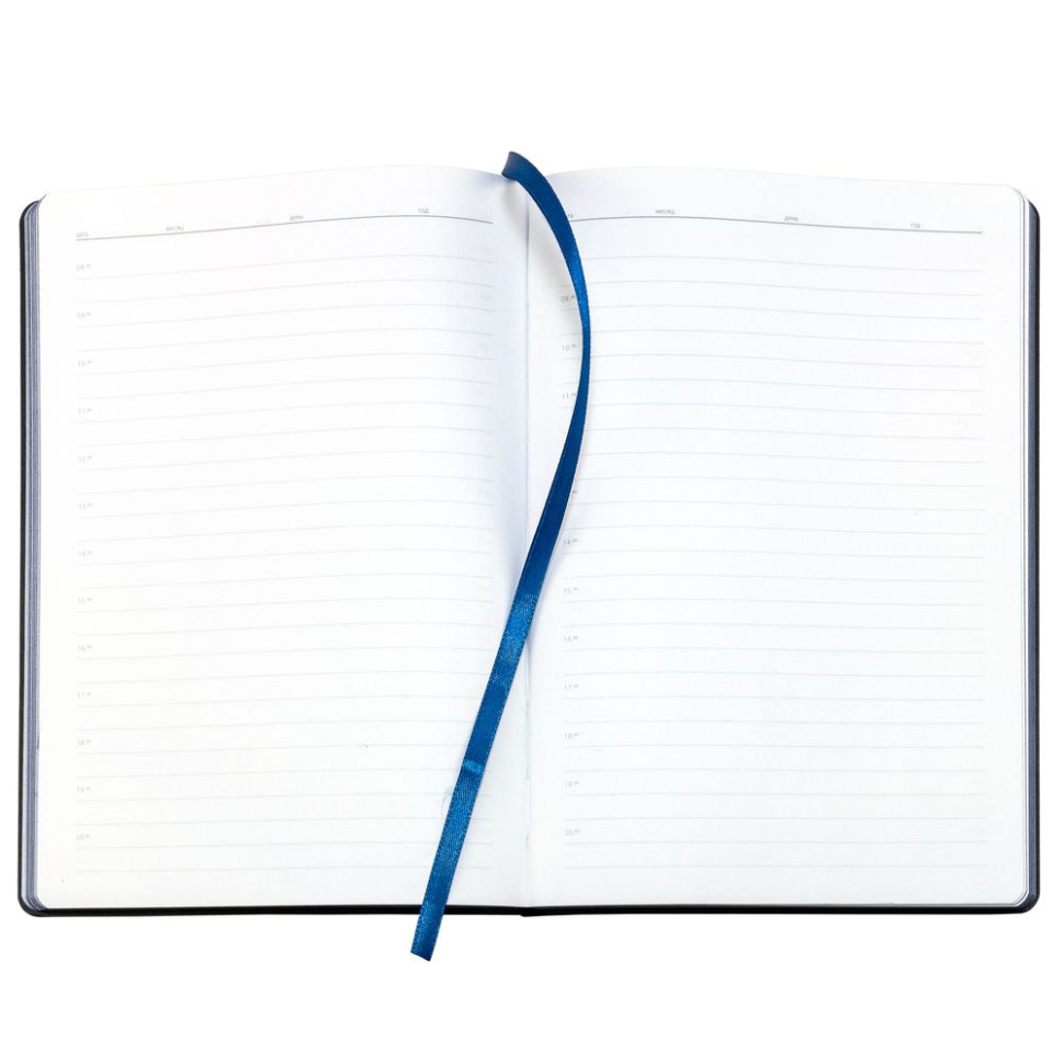 Ежедневник Bookmark, недатированный, черный с синим Ежедневник Bookmark, недатированный, черный с синим