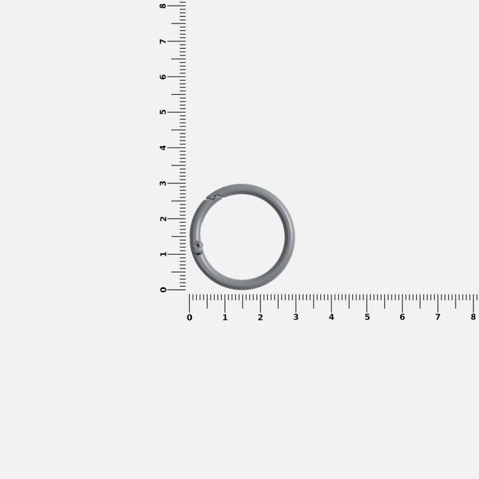 Карабин-кольцо Claus, L, серый