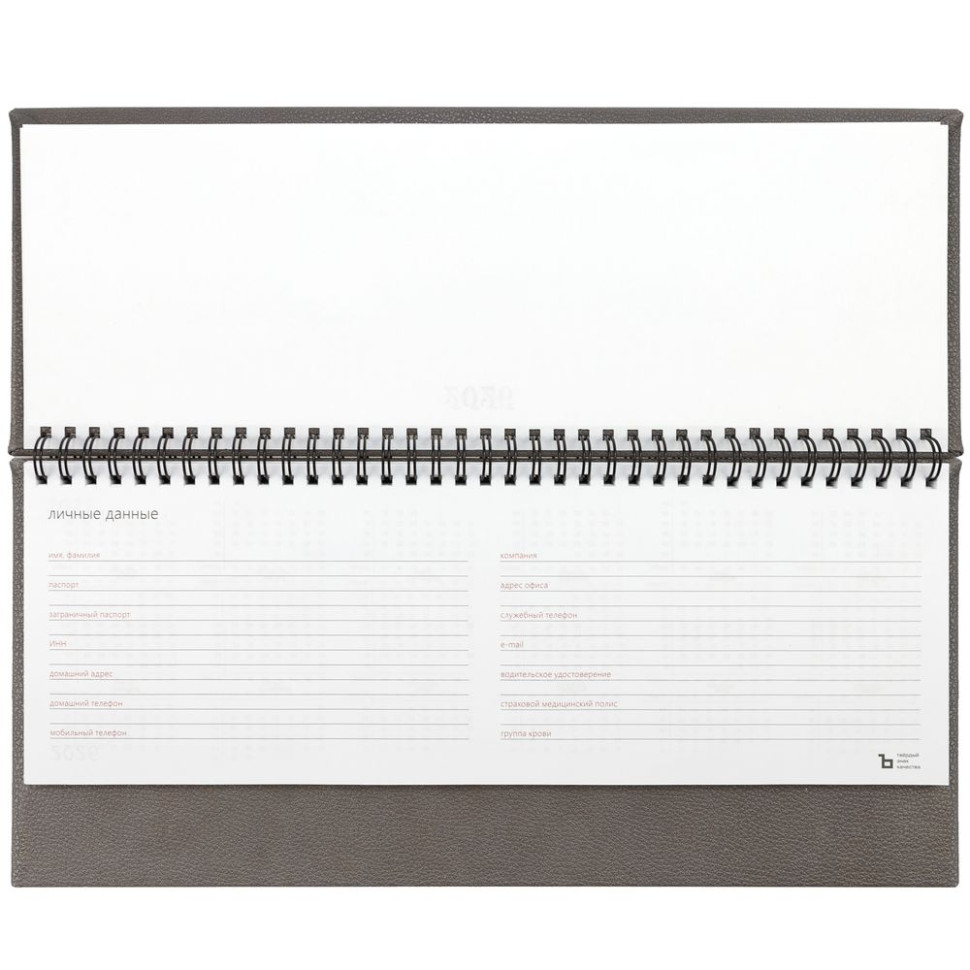 Планинг Sagrin, датированный, серый Планинг Sagrin, датированный, серый