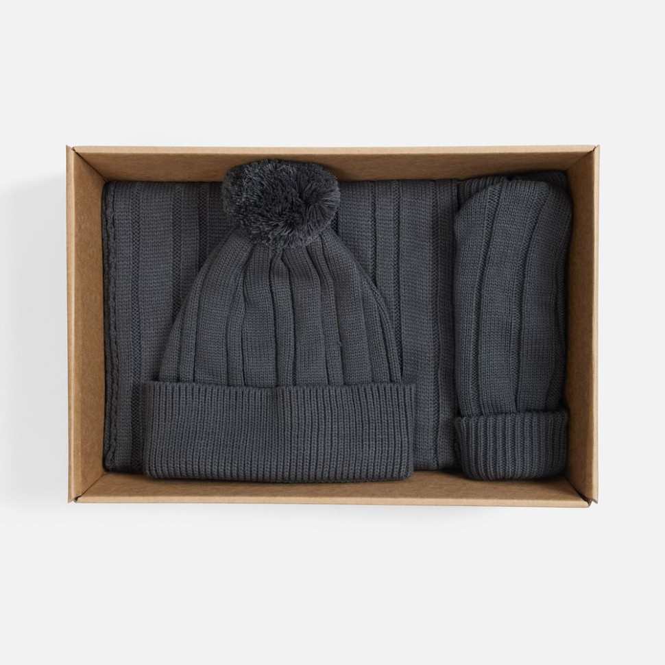 Набор Knit Beat, серый (графит)