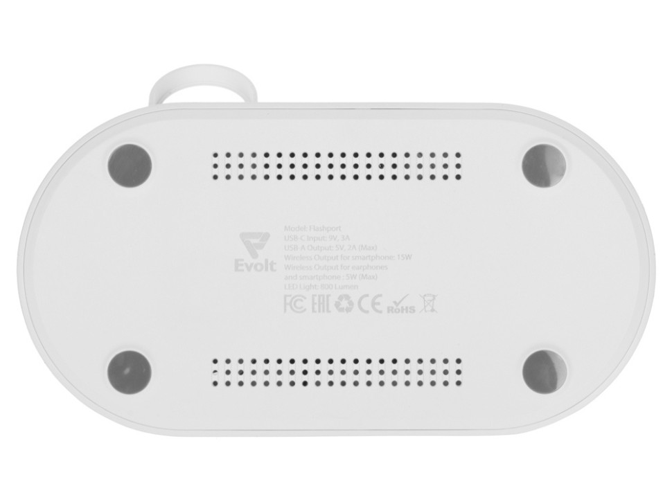 Складная зарядная станция с беспроводной зарядкой Flashport, 15 Вт