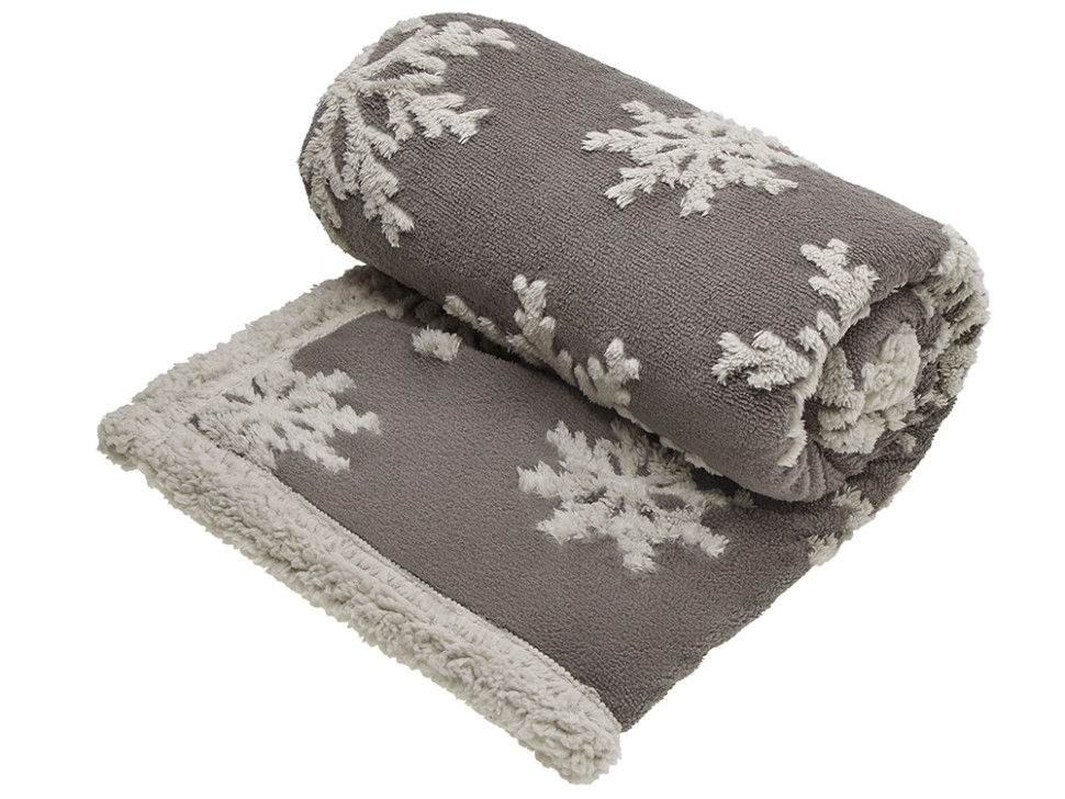 Плед Snowflake новогодний с капюшоном Плед Snowflake новогодний с капюшоном